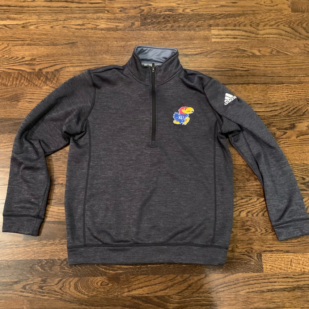 Kansas Jayhawks Adidas 1/4 Zip